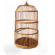 Large bamboo and rattan birdcage from the 1970s.