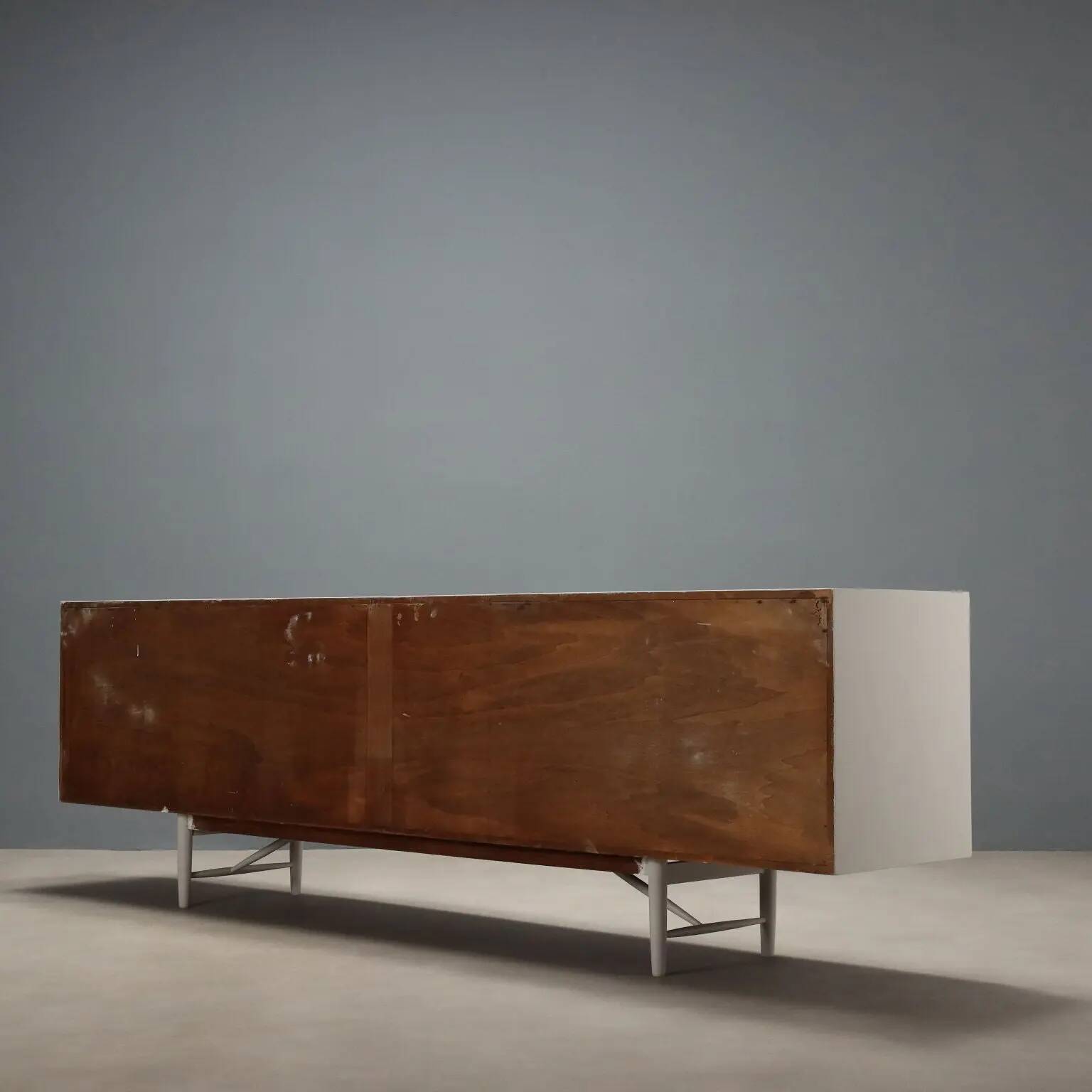 Vintage enfilade Prisma in painted teak, 1960s.