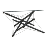 Seventies design steel wired coffee table for Cassina