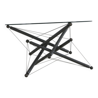 Table basse Cassina en fil d'acier, design années 70