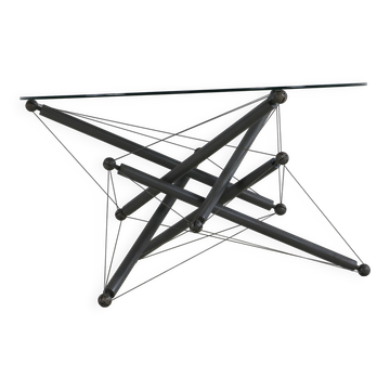 Table basse Cassina en fil d'acier, design années 70