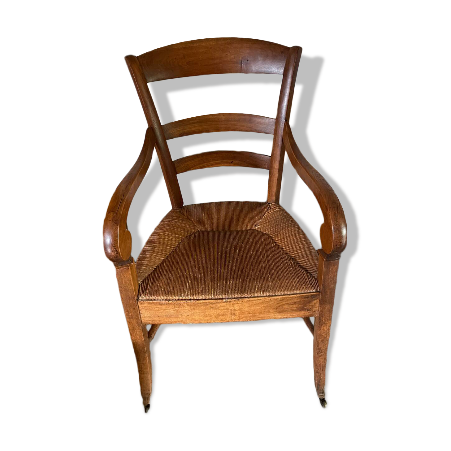 Restoration period straw armchair