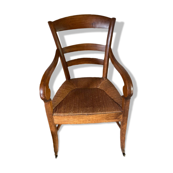 Fauteuil en paille époque restauration