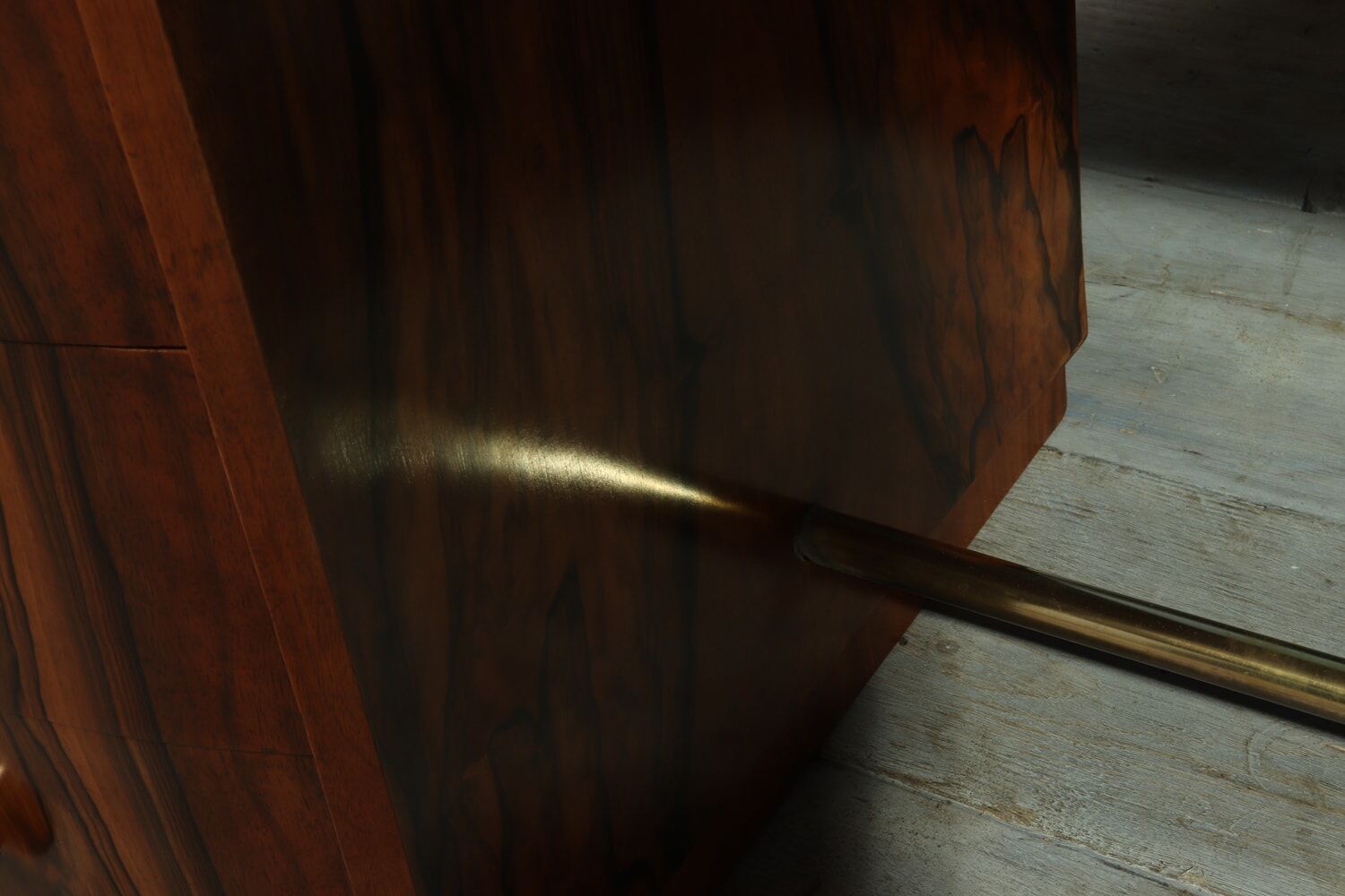 Art deco walnut desk