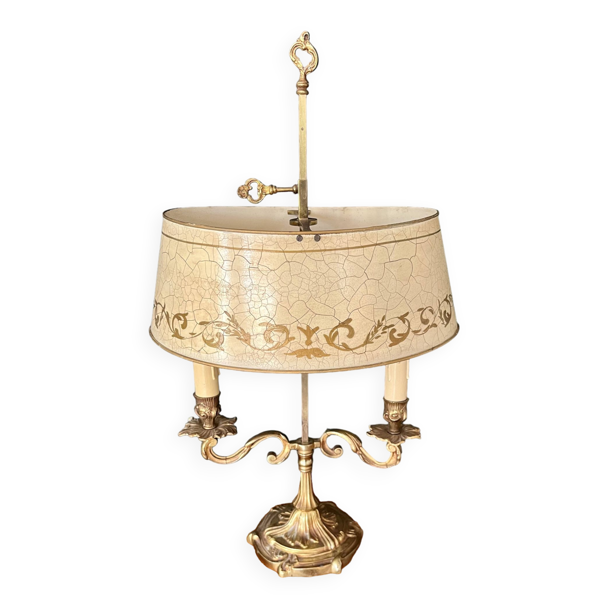 Lampe bouillotte en bronze de style louis xv vers 1850