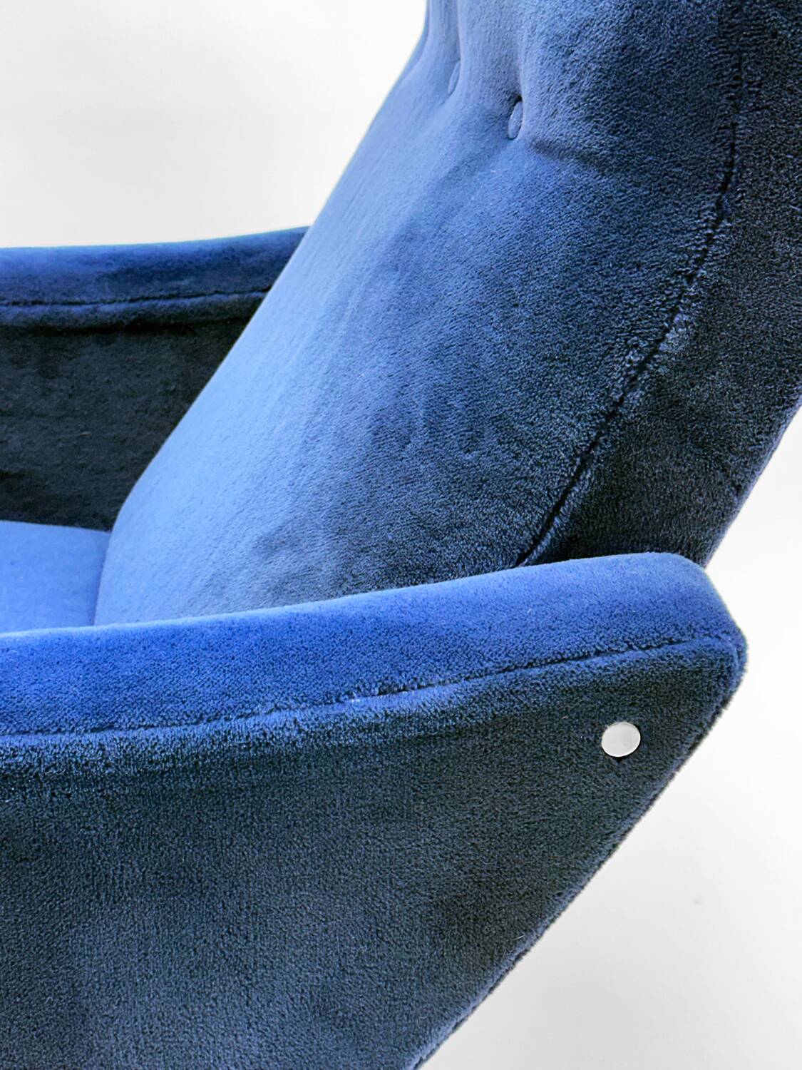 Paire de fauteuils Galion bleu royal de Steiner (années 1950)