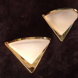 Pair of gilded art deco wall lights