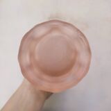Pink frosted glass vase