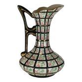 Antique jug in earthenware with floral decoration – 19th century