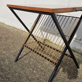 Mid-Century Magazin Rack- Phono Table-Side Table-wooden Console-60s