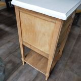 Solid wood bedside table