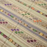 4x8 Soft Pastel Green Vintage Kilim Rug, 139x241Cm SK 33042