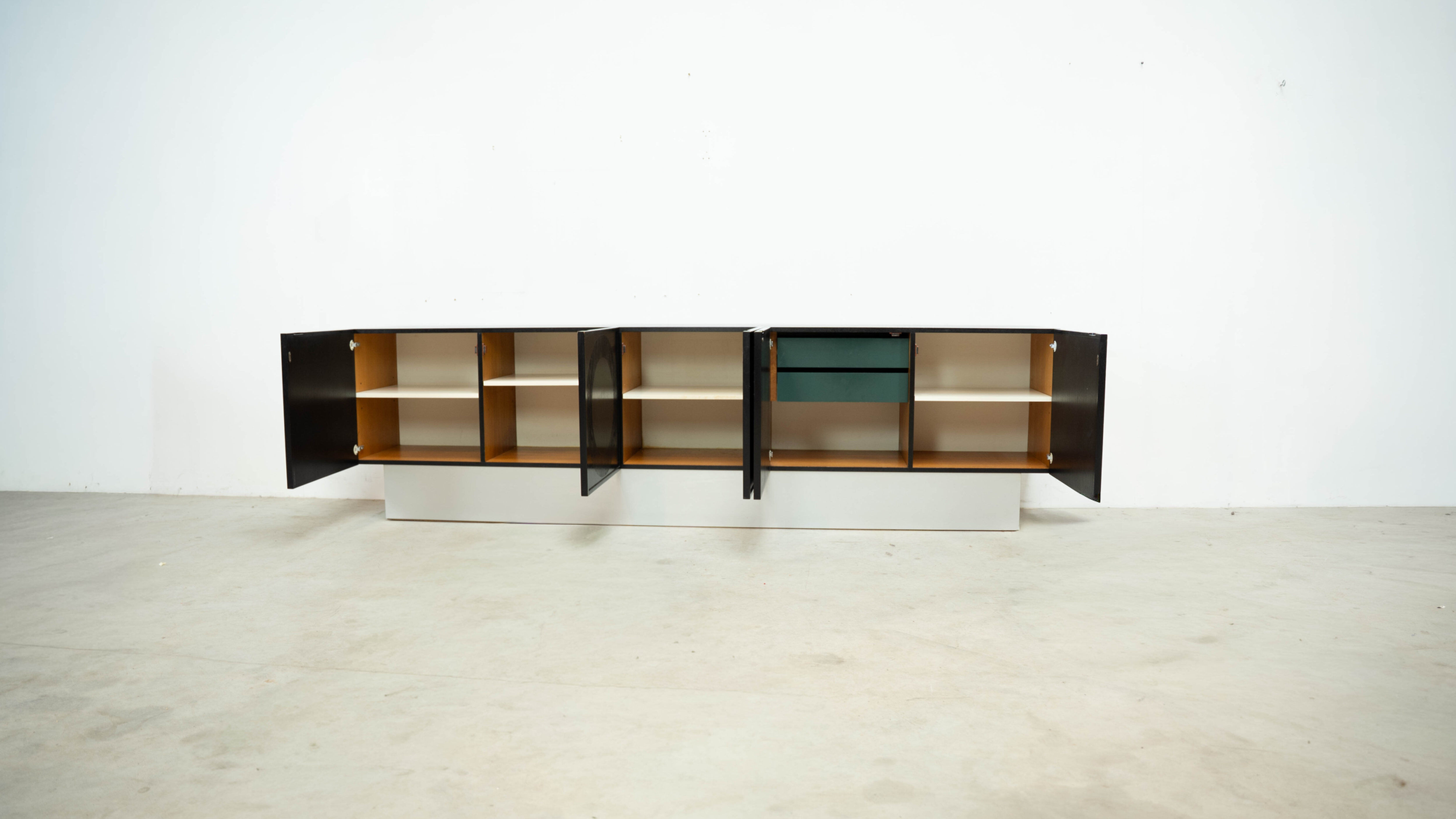 Black brutalist sideboard by Musterring