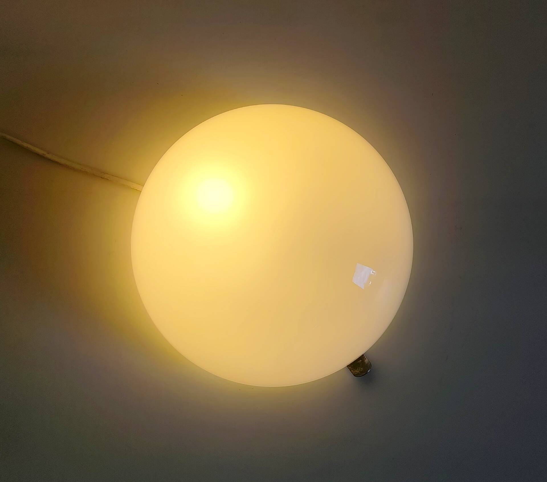 Ceiling light or globe wall lamp opaline diameter 20cm - mid 20th century