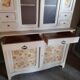 Buffet 2 corps parisien en sapin année 50