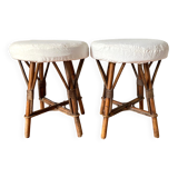 Vintage rattan stools