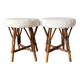 Vintage rattan stools