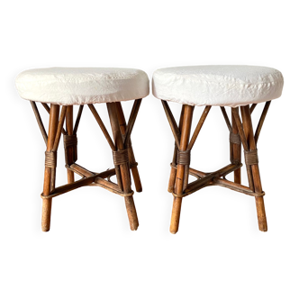 Vintage rattan stools