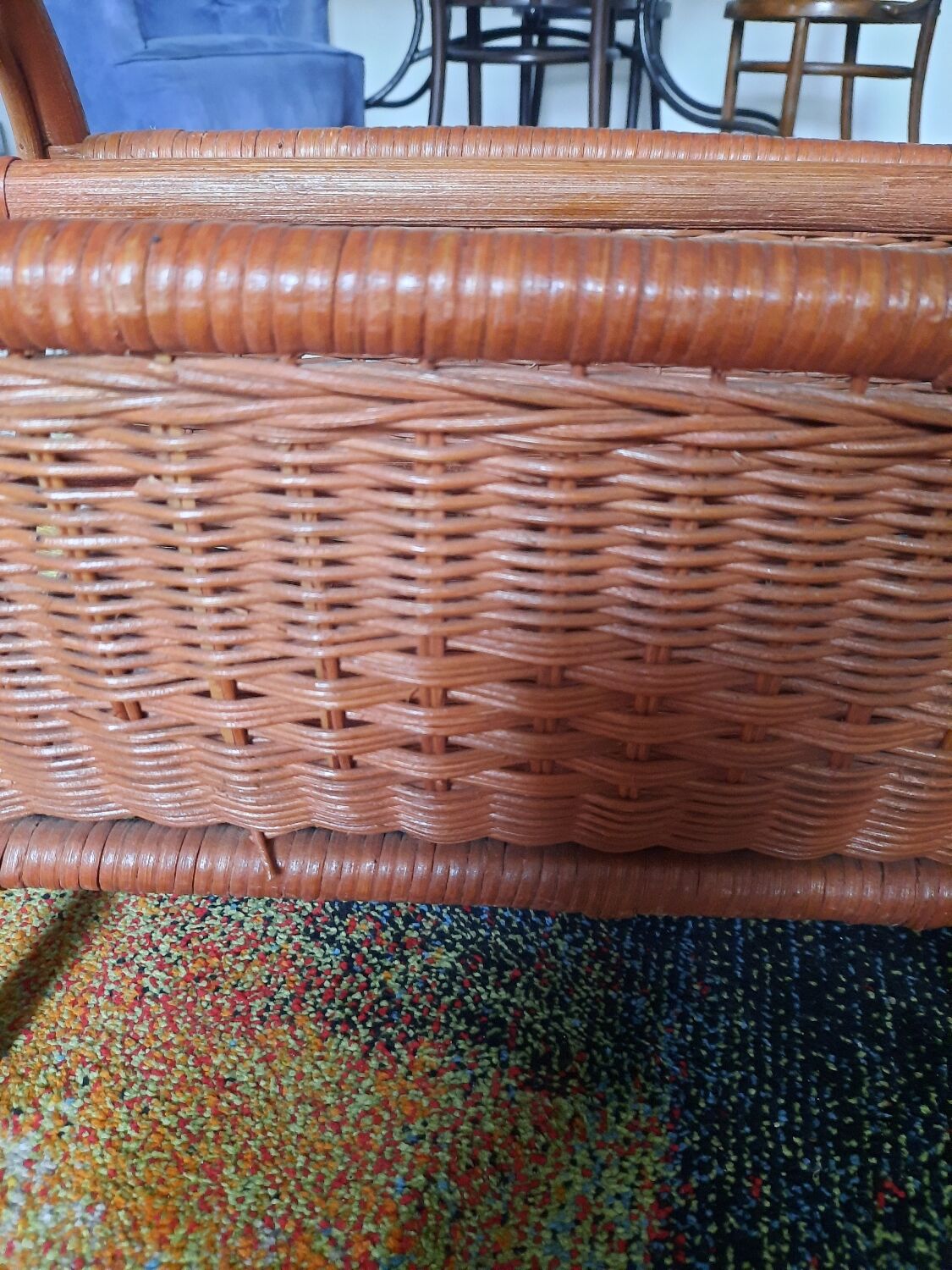 Rattan magazine holder