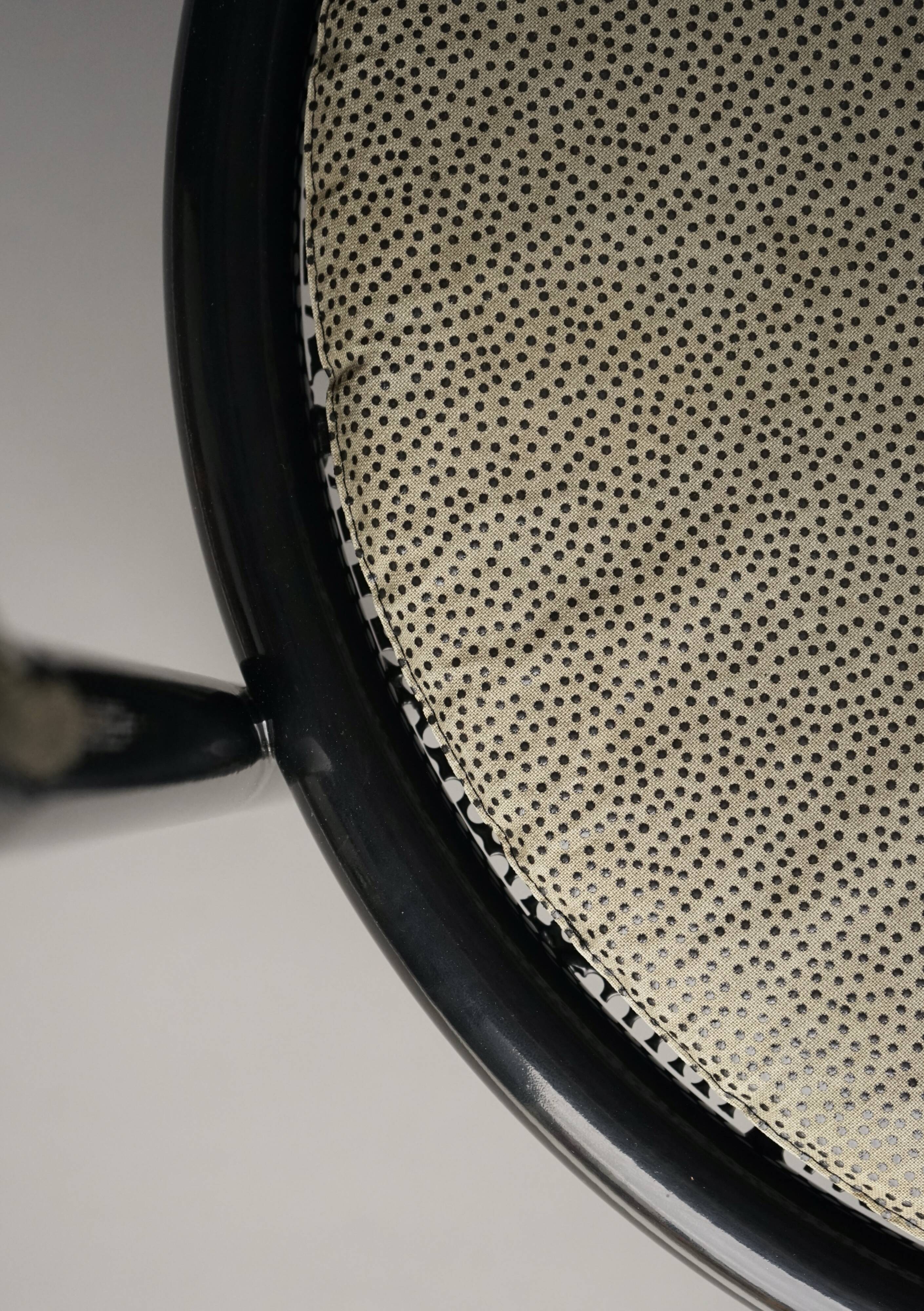 Set of 4 black 'Locus Solus' chairs by Gae Aulenti for Poltronova, 1960s