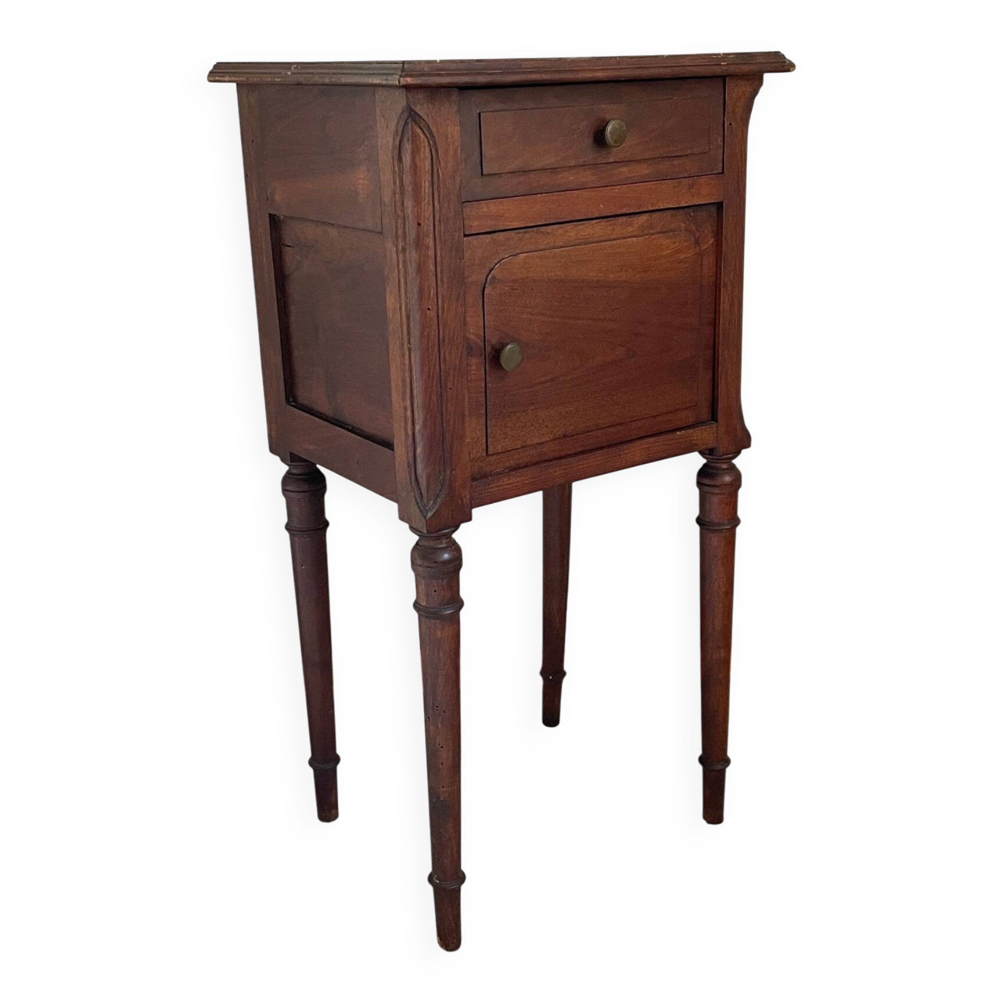 Table de chevet ancienne marbre et bois