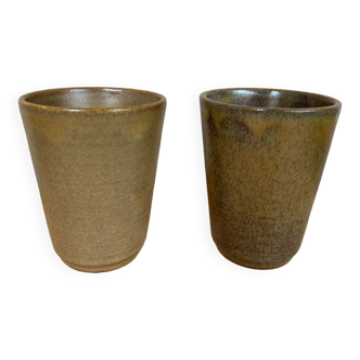 Set of 2 glasses in stoneware