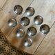 Set of 9 vintage silver stainless steel dessert bowls
