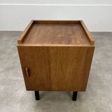 Chevet moderniste années 50, bois et métal, vintage