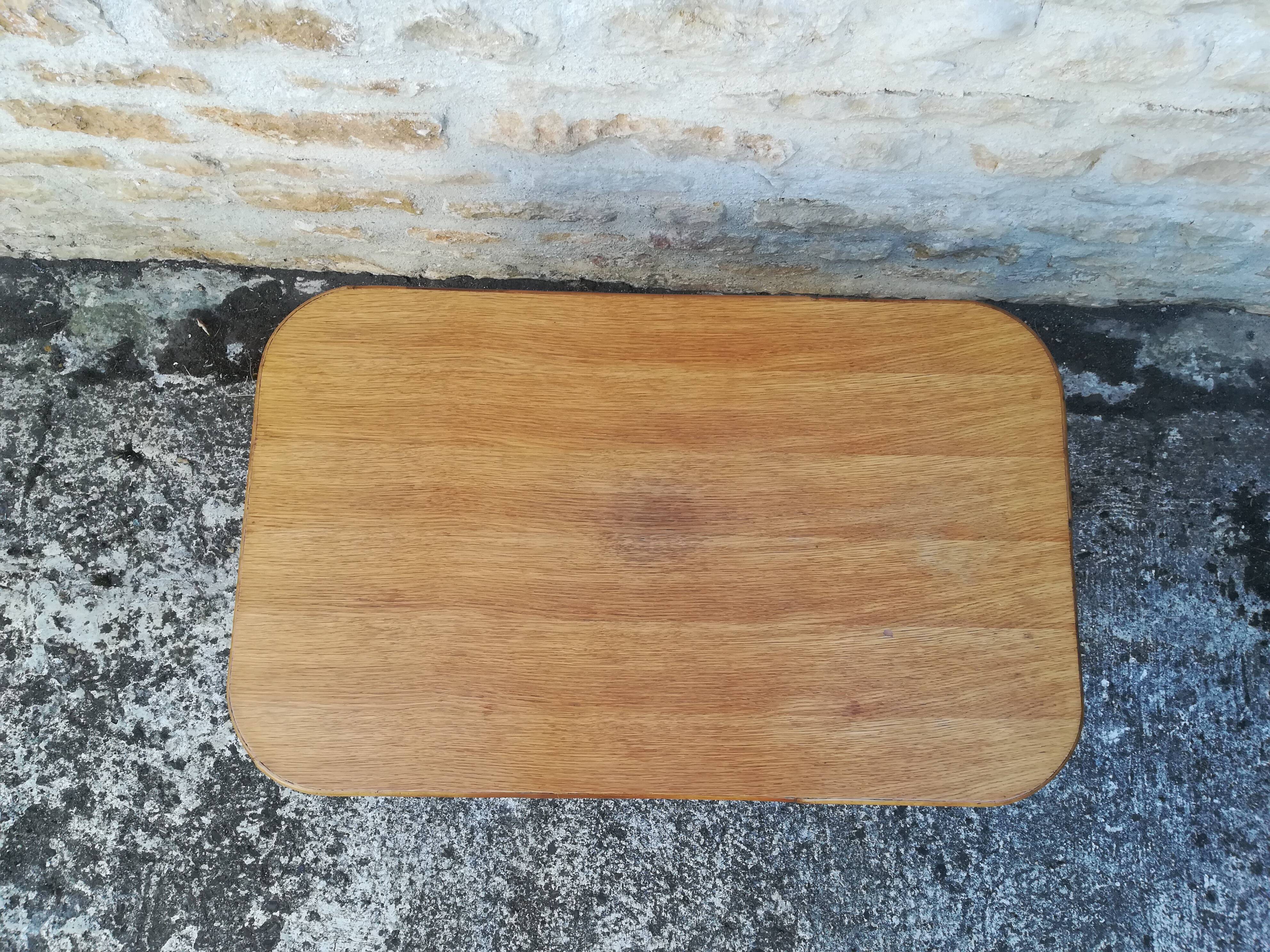 Rattan and bamboo coffee table