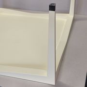 Valzania Edition ivory lacquered coffee table with ebony base