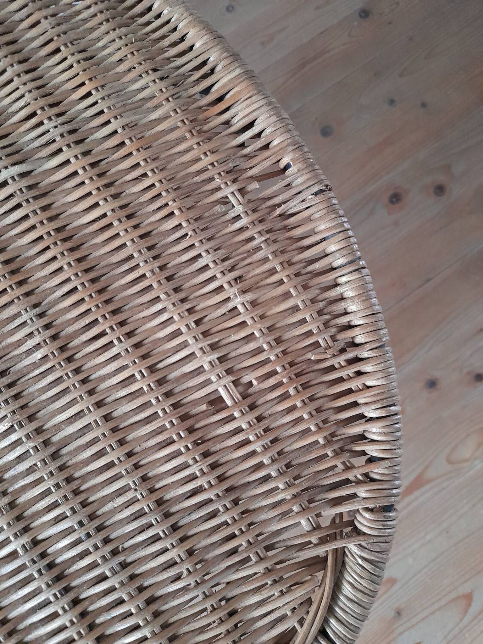 Rattan and wrought iron coffee table