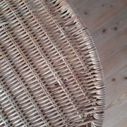 Rattan and wrought iron coffee table