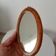 Mini antique walnut mirror from the 19th century.