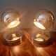 Paire de lampes design Space Age 1960 chromées