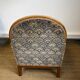 Vintage Art Deco club chair in curved wood