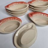 Set of 9 Vintage "Crayfish" Ceramic Bowls, "Charles Amand"