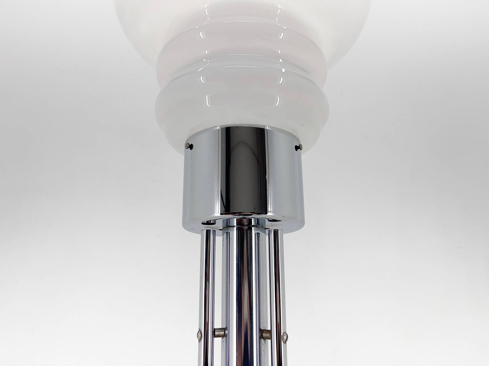 Mid-Century Chrome & Murano Glass Floor Lamp, Italy, 1970's