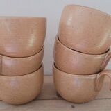 Set of 6 stoneware cups from France