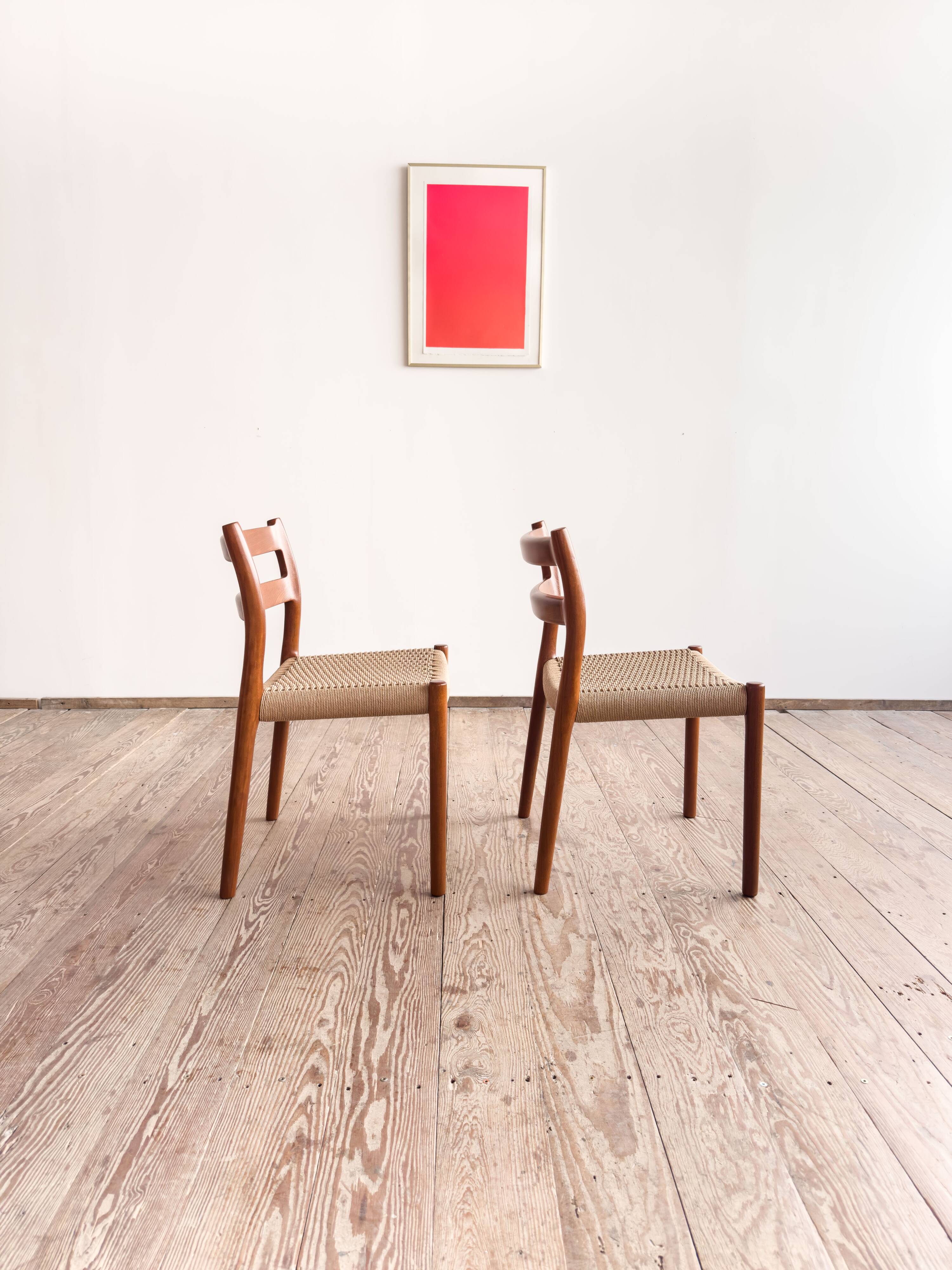 Chaises danoises modèle 84 par Niels O. Møller en teck