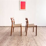 Chaises danoises modèle 84 par Niels O. Møller en teck