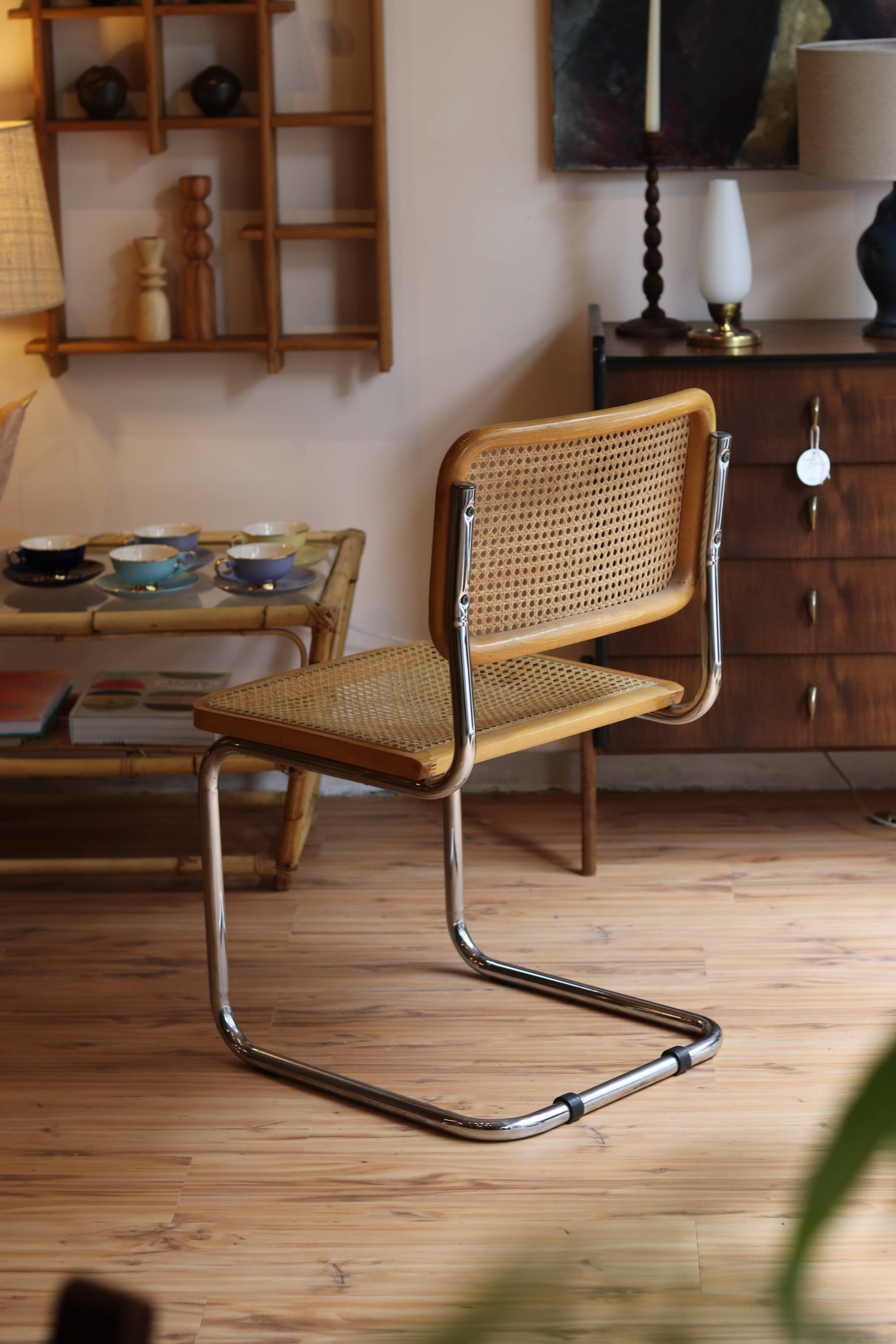 Vintage Cesca chair, light wood