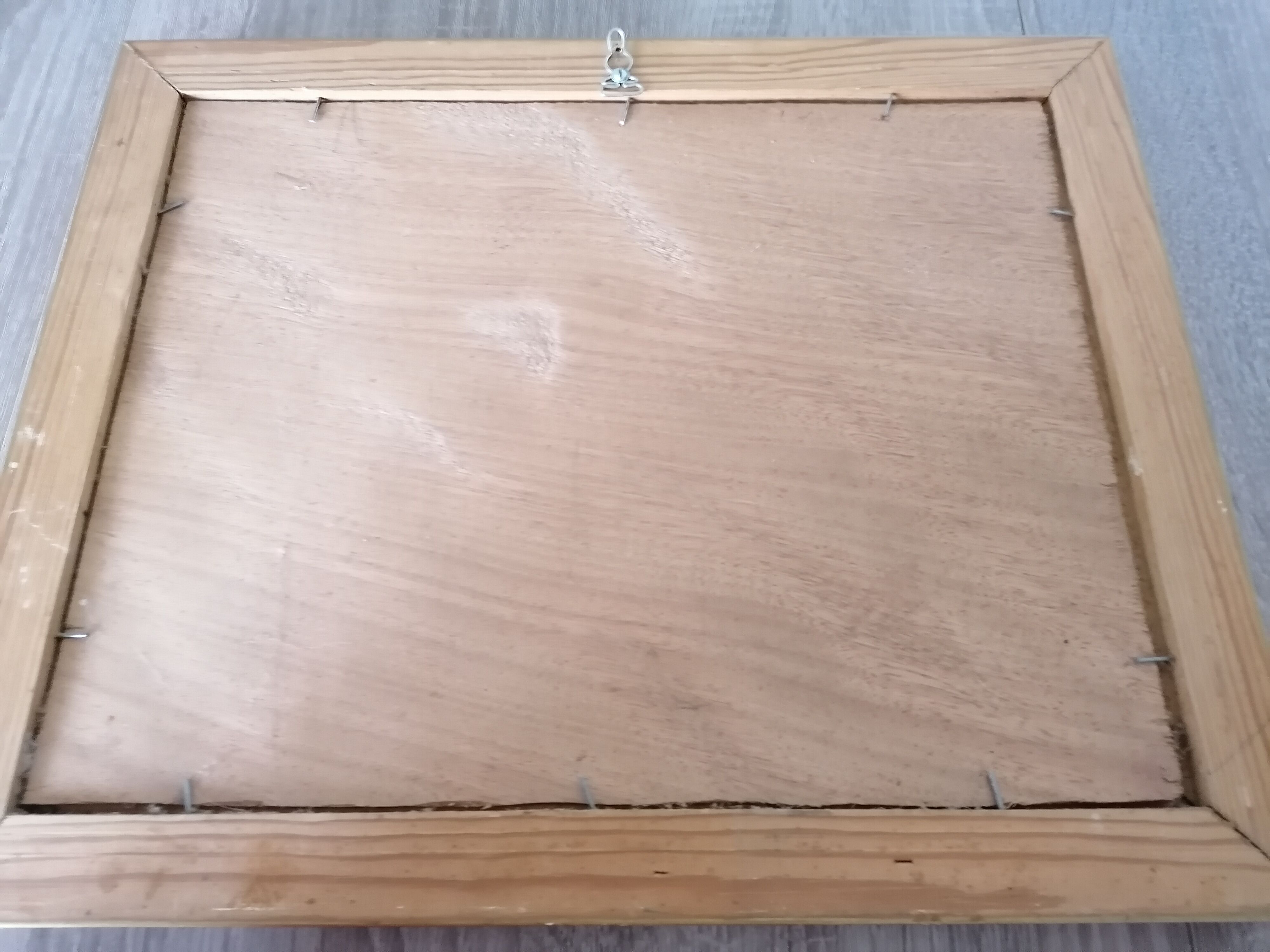 Painted painting on wood