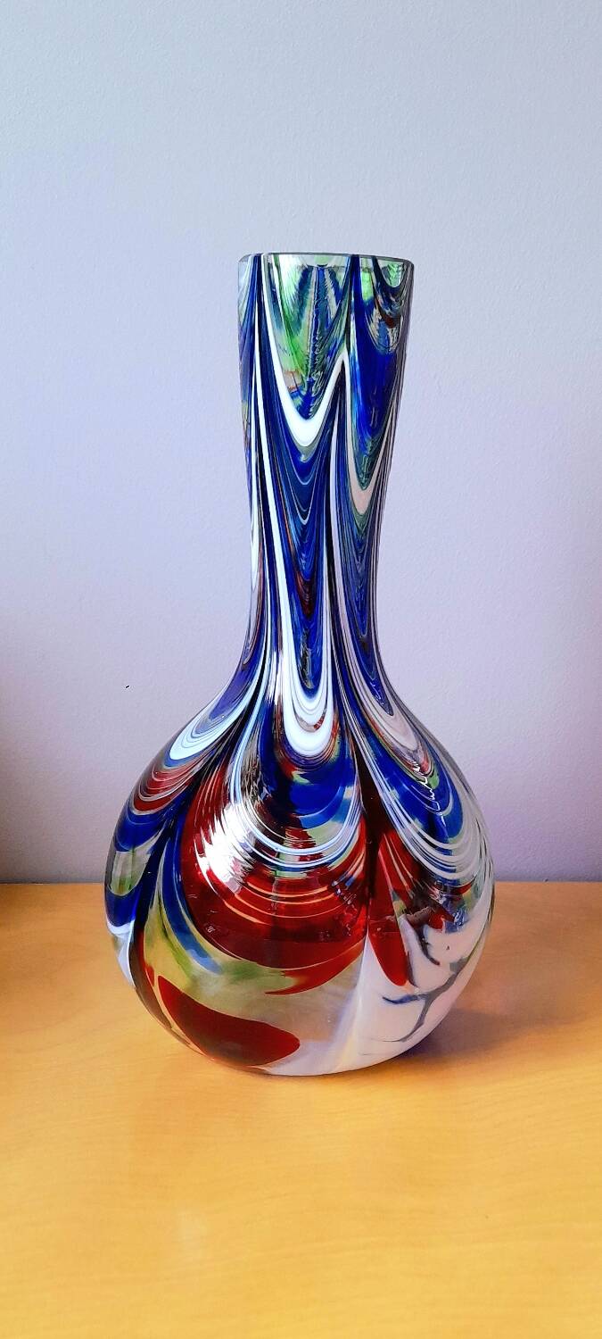 Murano blown glass vase 1970