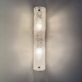 Applique murale en verre glacé vintage, années 1970