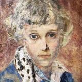 30's painting "The dreamy little girl"