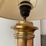 Brass column lamp neoclassical style 60s vintage