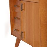 Sewing machine furniture with compass feet from the 50s/60s