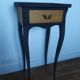 Old bedside painted in matte black and oiled wood