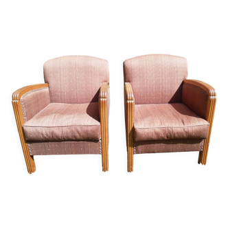 Pair of antique armchairs art deco era