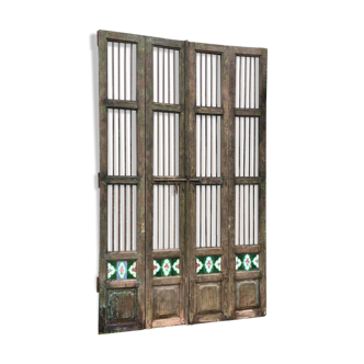 Big Wooden Door And Forged Iron Japan